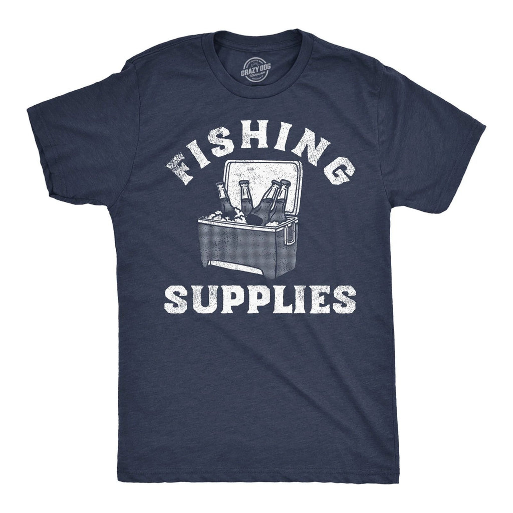 Mens Funny T Shirts Fishing Supplies Sarcastic Drinking Graphic Tee for Men