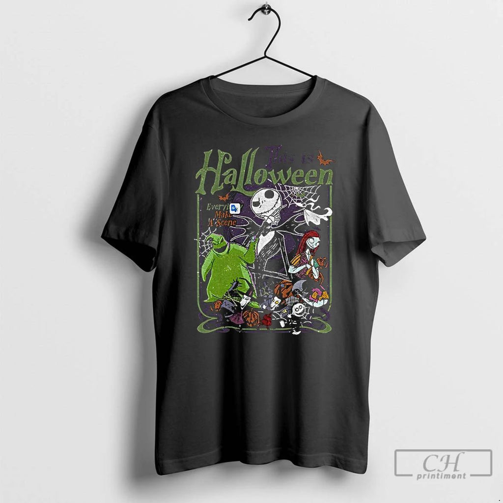 Premium The Nightmare Before Christmas Jack Skellington Sally Oogie Boogie This Is Halloween T Shirts