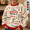 Christmas Gift For Grandma Nana - Personalized Kids Names Unisex Ugly Sweater