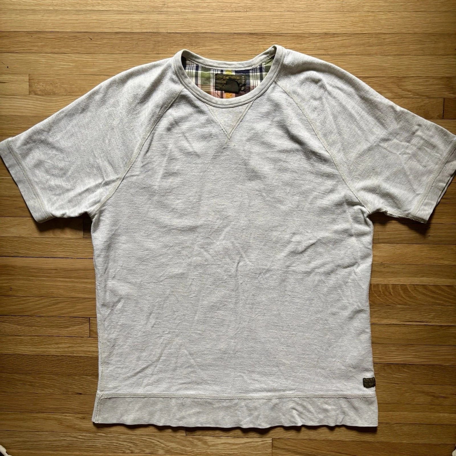 Vintage Lucky Brand Gray Short Sleeve Sweat Tshirt Capsule Logo Modern Classic L