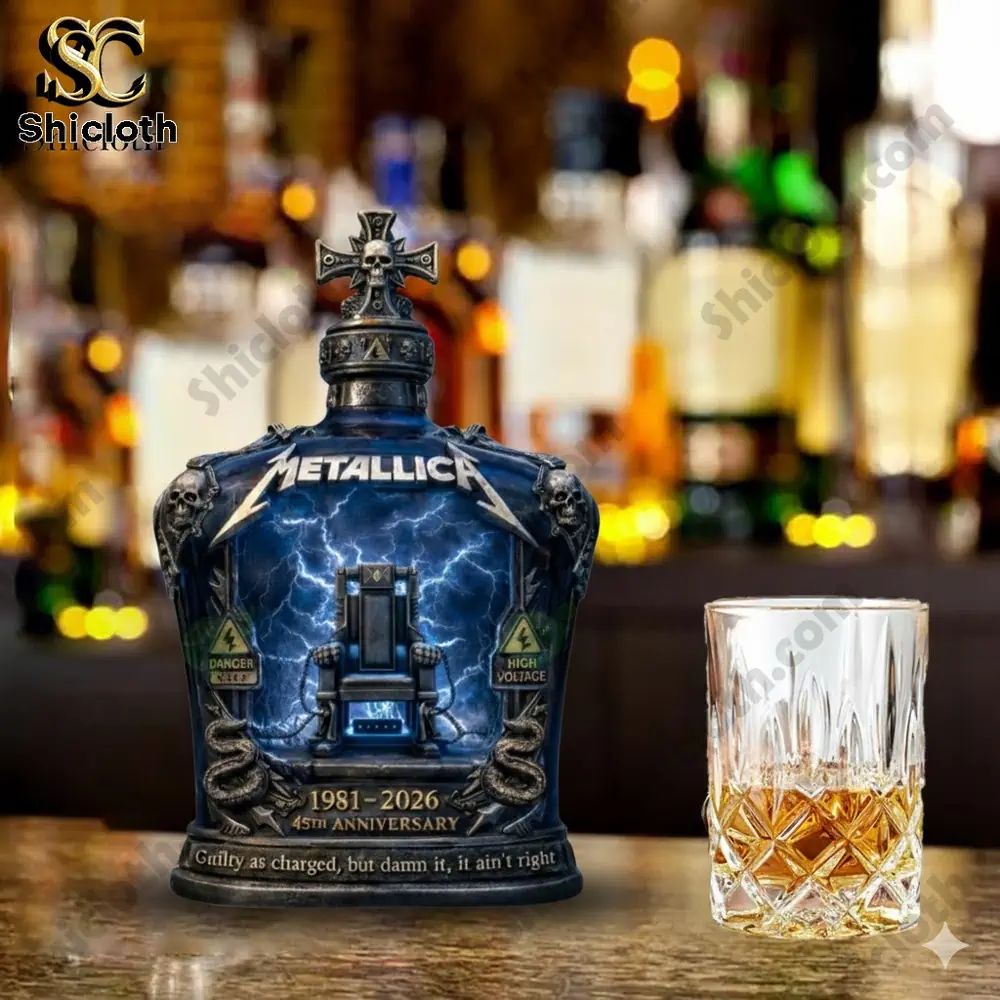 Metallica 45Th Anniversary 19812026 Whiskey Decanter