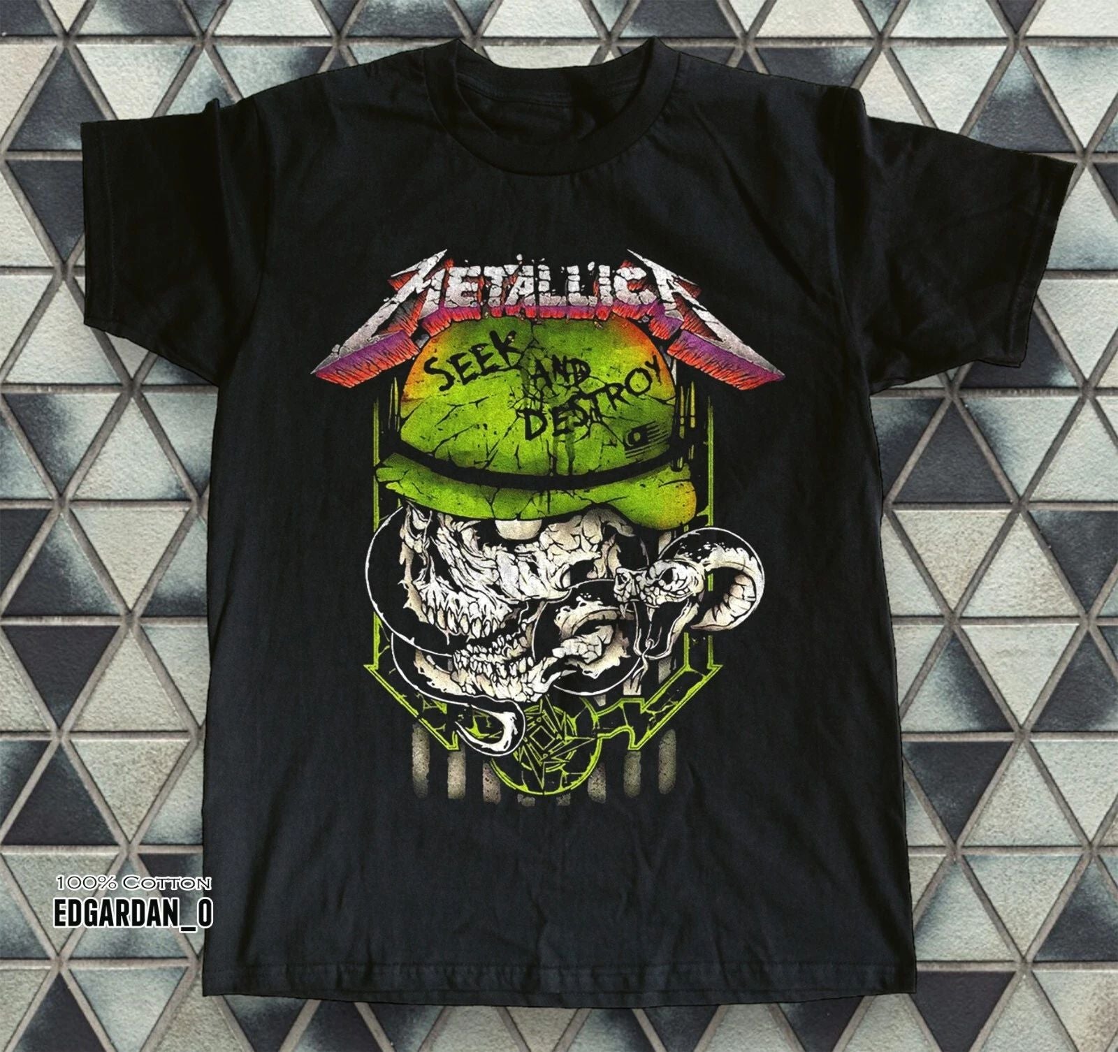 Metallica Seek And Destroy Black Unisex T-shirt Size S-5XL