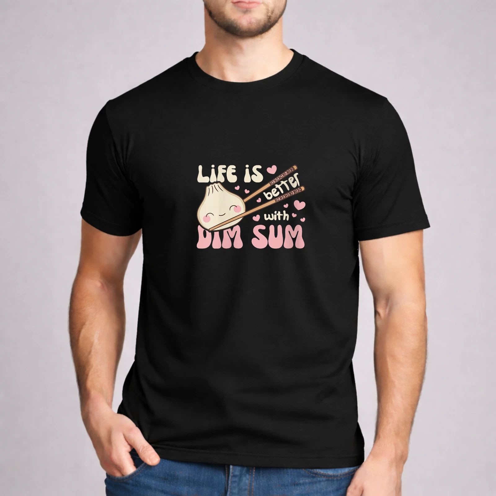 Dim Sum Shirt Funny Sarcastic Kawaii Dumpling Food Lover Graphic Men Women