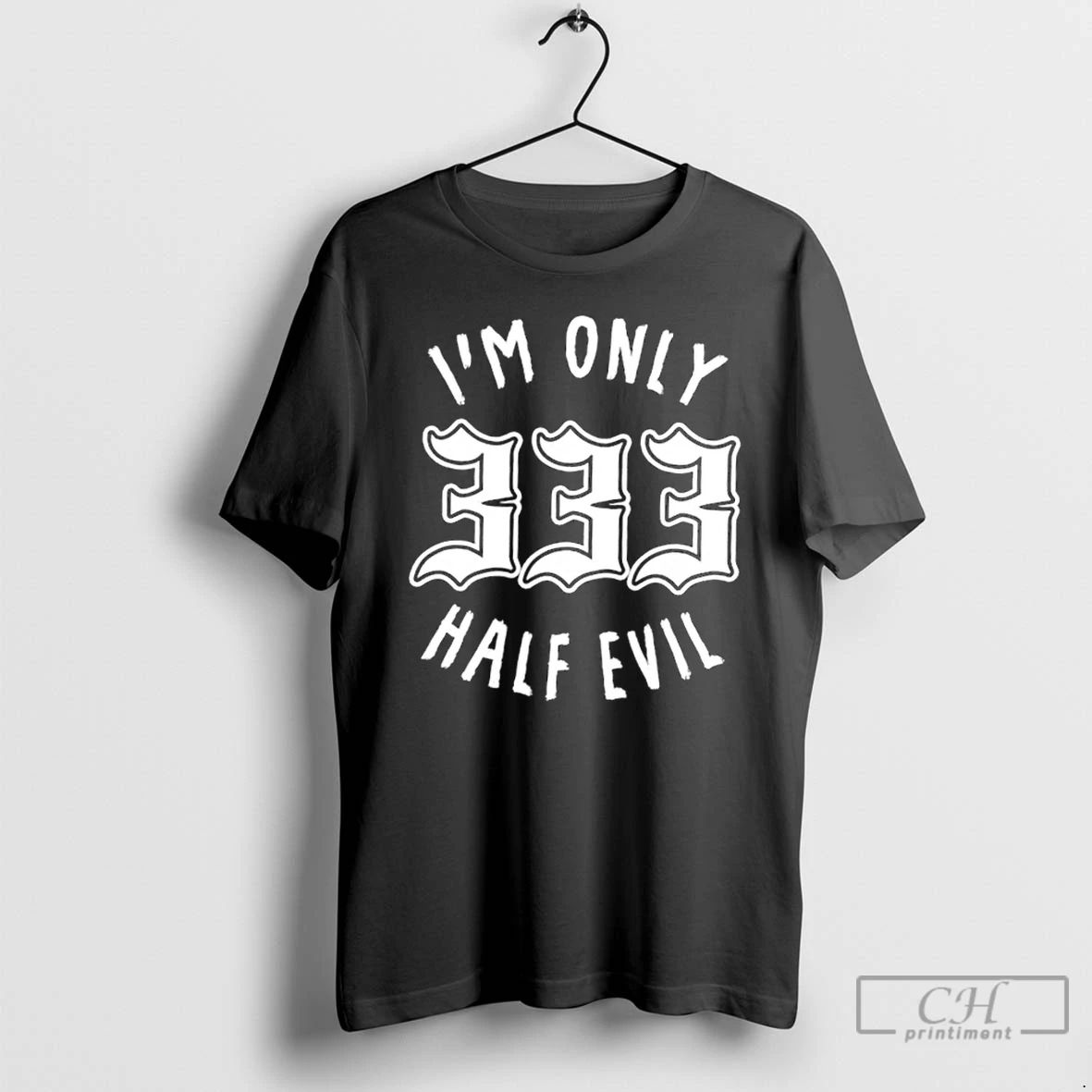 Classic 333 Half Evil Occult Goth Alt Humor T Shirts