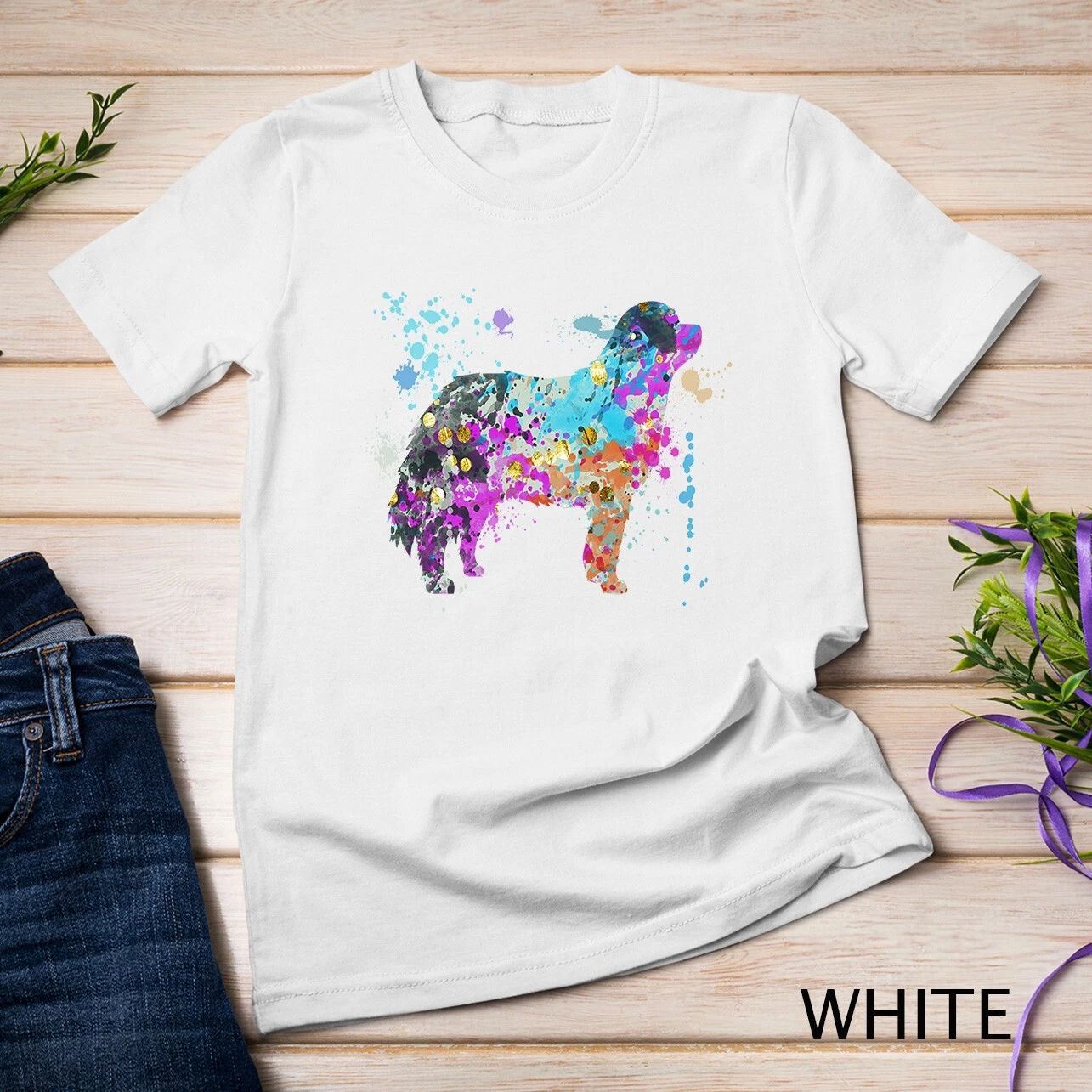 Colorful Bernese Mountain Dog Lover Bernese Mountain Dogs Unisex T-shirt