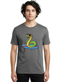 Snake-Surfing Mens Graphic Tee, 100% Cotton, Casual Summer Wear
