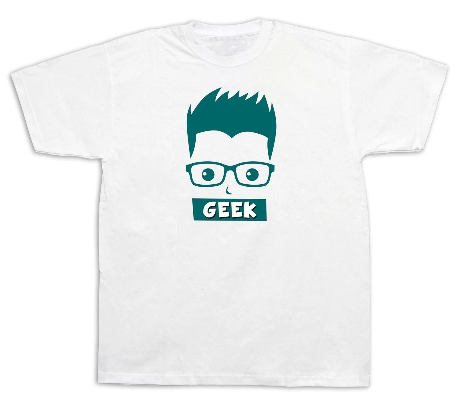 Man woman Geek funny modern fashion Tshirt tee smart cartoon Wise tee learning