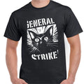 Industrial Workers General Strike Cat Anti Fascist Union IWW T shirt Tee