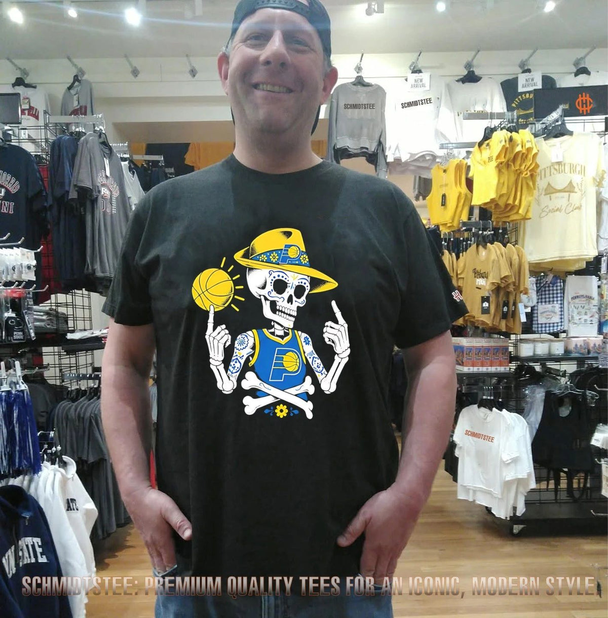 Indiana Pacers Mexico City CDMX Game 2026 Sugar Skull Skeleton shirt