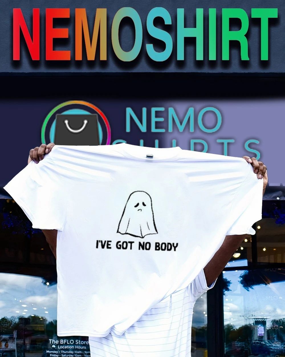 I’ve Got No Body Ghost pun halloween spooky shirt