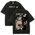 Resident Evil 4 RE4 Leon S Kennedy Shirt Horror Game Tee Washed Black Unisex