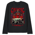 Steven Rhodes Catanic Panic Unisex Long Sleeve T-Shirt S-2XL, Black