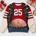 Custom Funny Ugly Sweatshirt - Personalized Christmas Birthday Gifts For Husband, Son, Grandson, Brother, Grandpa, Dad, Yourself - Shining Bright All Season Long