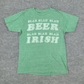 Irish Beer Shirt Men's Medium Green Alcohol Funny Graphic Tee Short Sleeve Adult