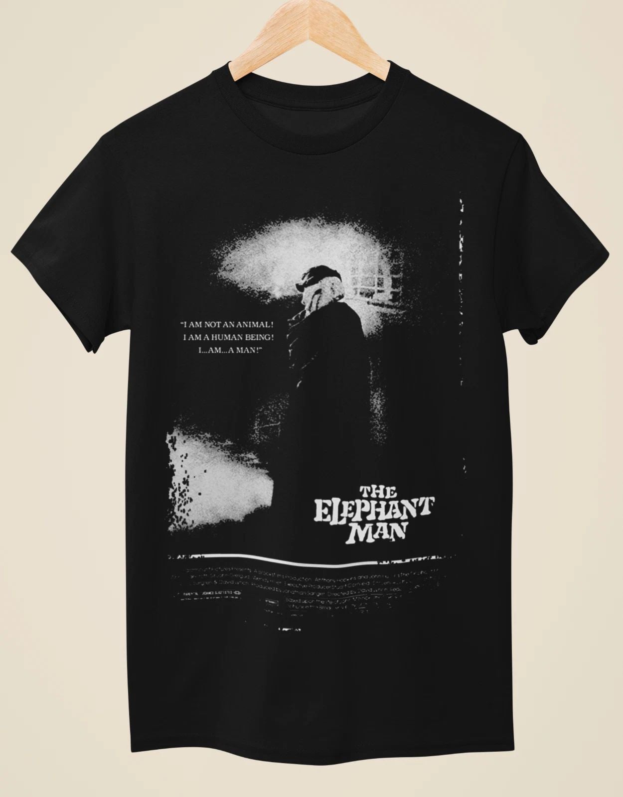 The Elephant Man - Movie Poster Inspired Unisex Black T-Shirt