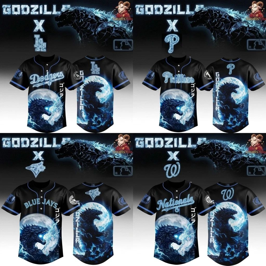 Custom All Baseball Team x Godzilla King of Monster Limited Edition Jersey