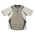 FOX Mens Beige & Black Modern T-Shirt M Short Sleeve Round Neck Sportswear