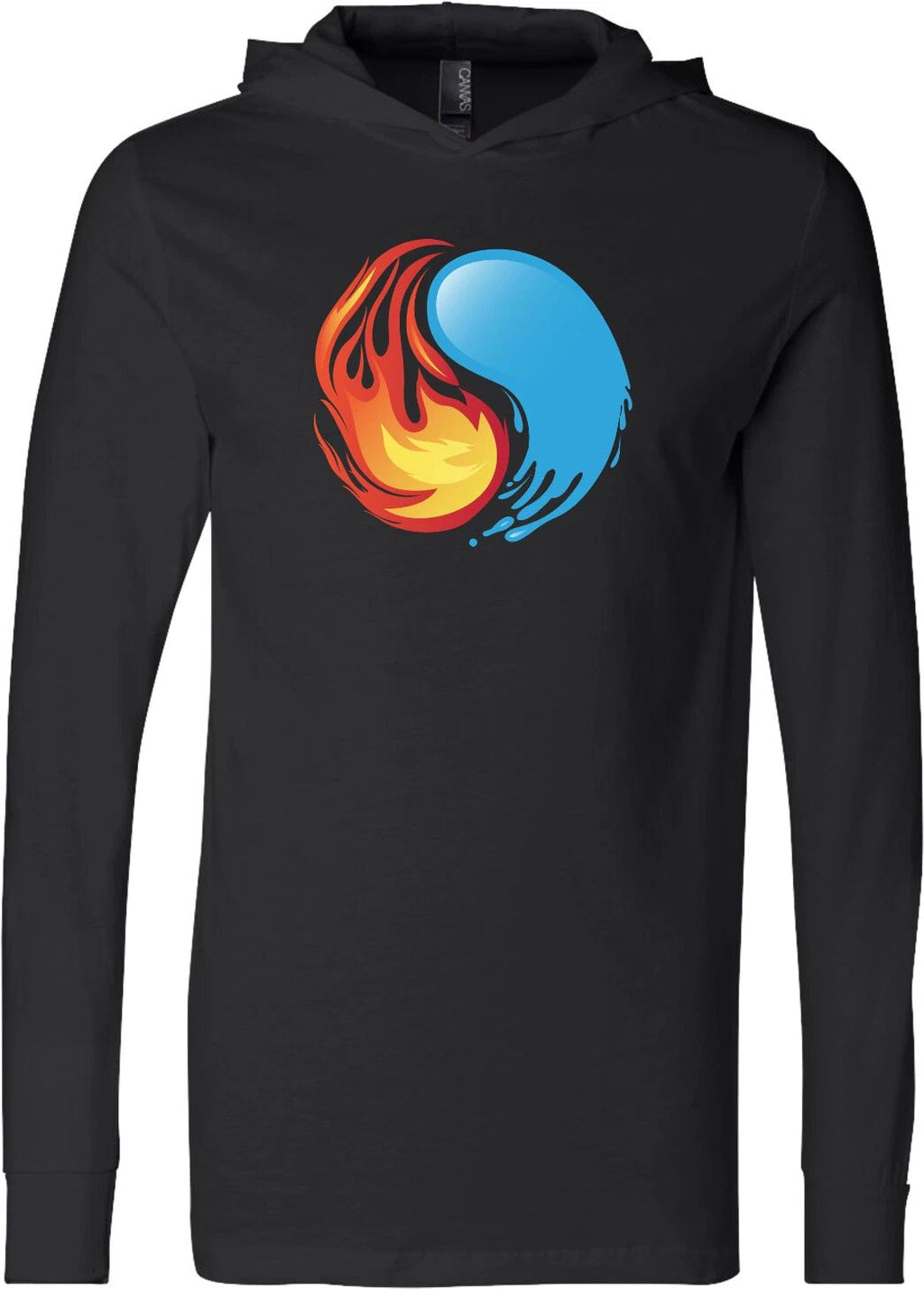 Yoga T-shirt Yin Yang Fire and Water Lightweight Hoodie