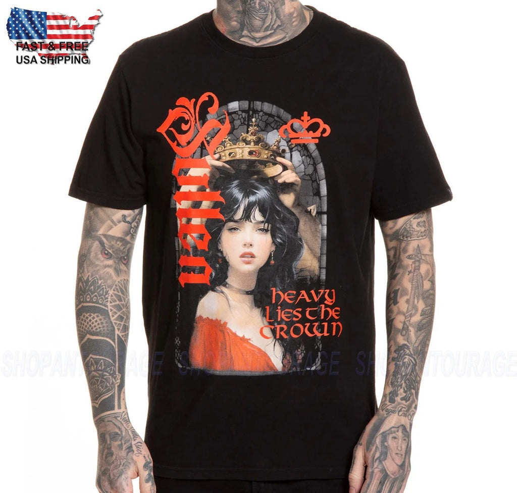 T-shirt À Manches Courtes Premium Heavy Crown Sullen Art Collective Pour Hommes