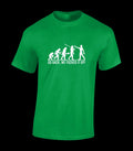 Go Back We Fuc*Ed Up Funny Evolution Joke Novelty Unisex T-Shirt