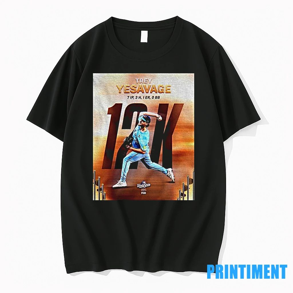 World Series Masterpiece Trey Yesavage 12k 7ip 1er Tshirts Sweater