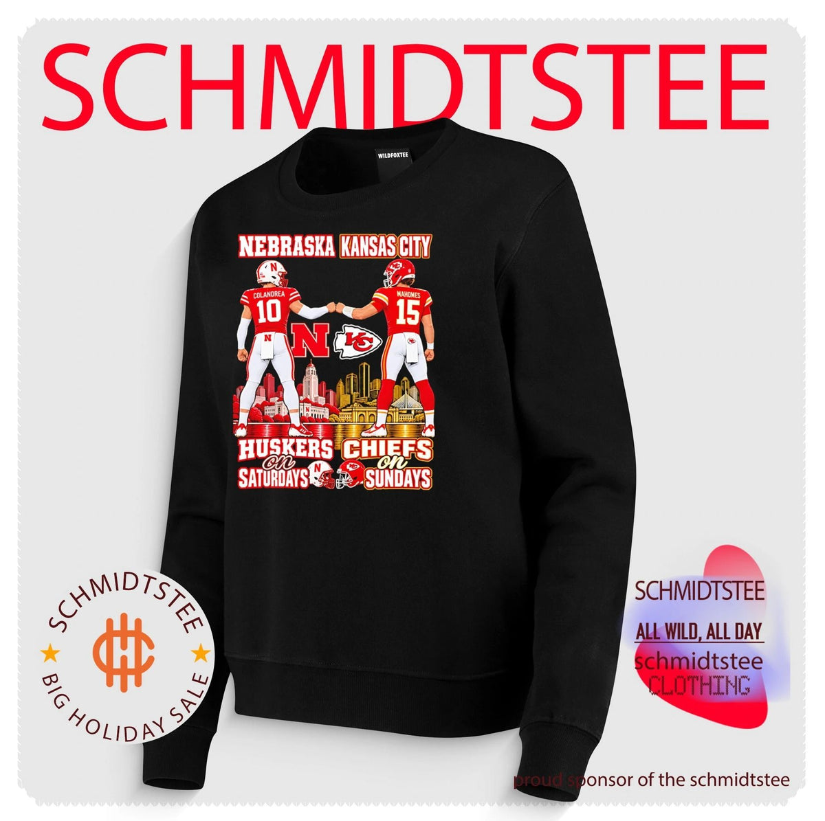 Nebraska Huskers on Saturdays Kansas City Chiefs on Sundays shirt