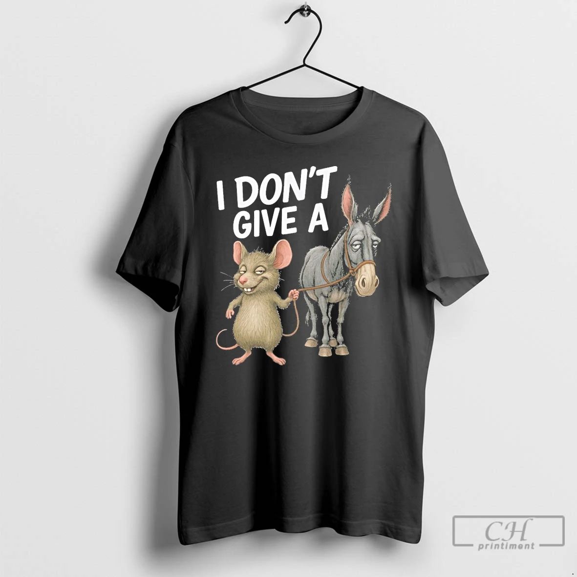 Classic I Dont Give A Rats Ass Mouse Donkey Funny T Shirts