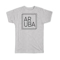 Gift T-Shirt : Aruba Square Souvenir Travel Beach Tropical Summer