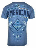 AMERICAN FIGHTER Men's T-Shirt MCCORMICK Athletic Biker MMA Blue
