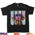 Doxie Dog Blowing Bubblegum Wearing Glasses Cute Dachshund T-Shirt