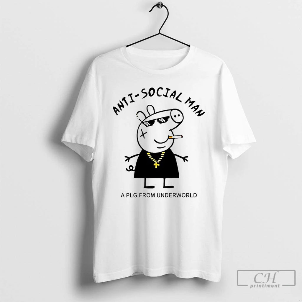 Classic Pig Anti Social Man A Plg From Underworld T Shirts
