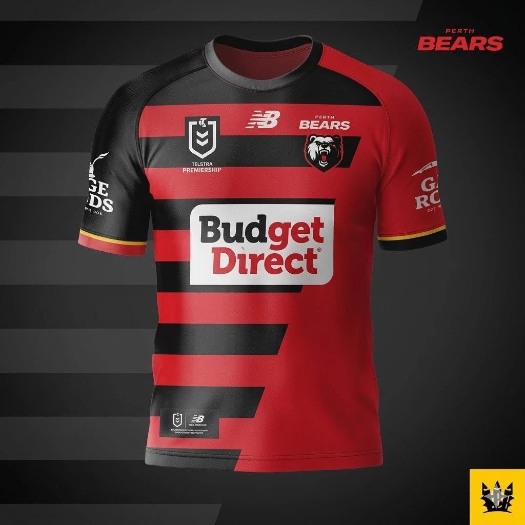 Perth Bears Telstra Premiership Rugby League Shirt