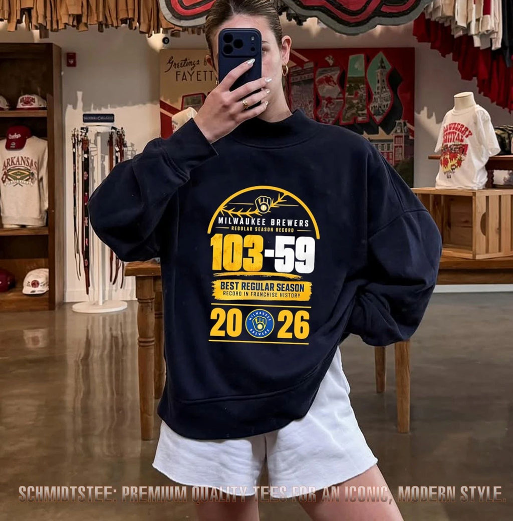 Milwaukee Brewers 2026 Regular Season Record 103-59 Best Regular Season Record In Franchise History shirt