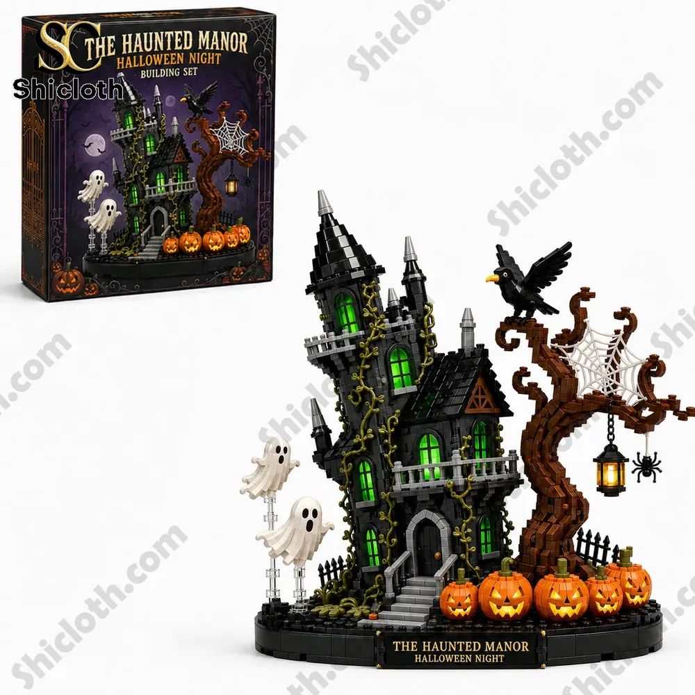 The Haunted Manor Halloween Night Building Brick Set