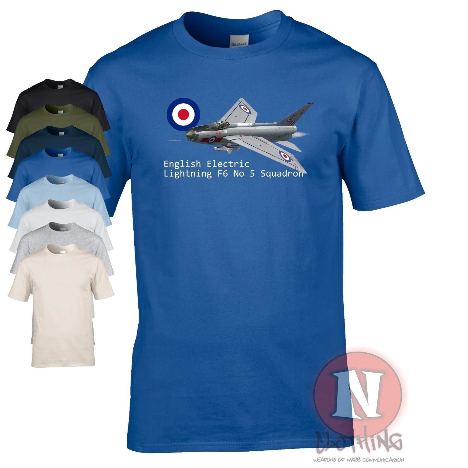 English Electric lightning t-shirt fighter aircraft Great Britain cold war RAF