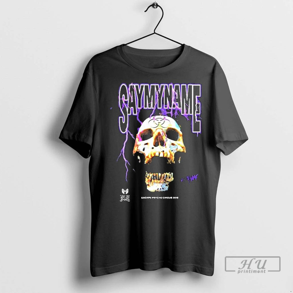 Officials Saymyname X Escape Halloween Skull T Shirt