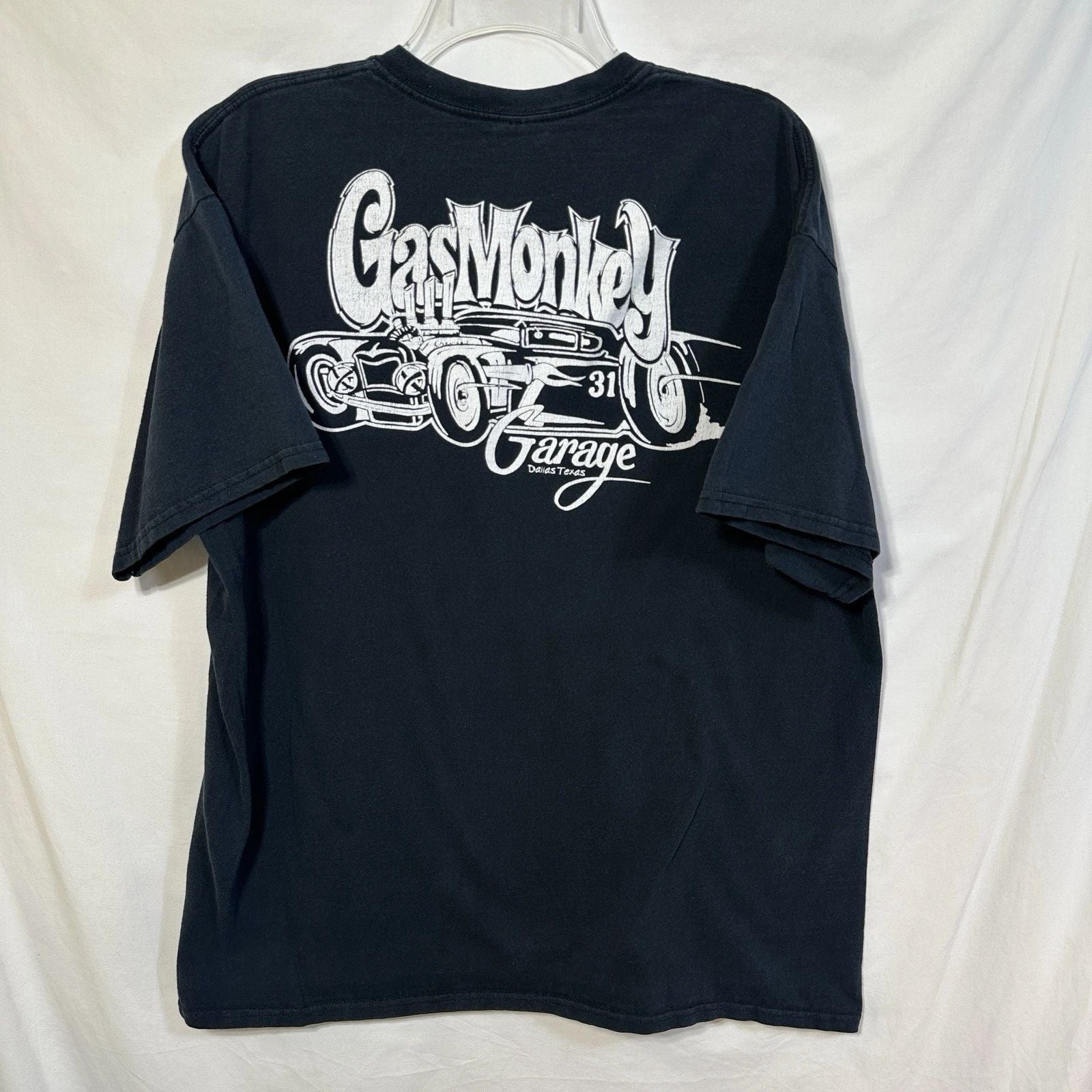 Vintage Gas Monkey Garage Double Sided Hot Rod Graphic T-Shirt XL Dragster Tee