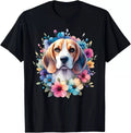 Floral Beagle Mom Dog Lovers Cute Mama Puppy Mother's Day T-Shirt