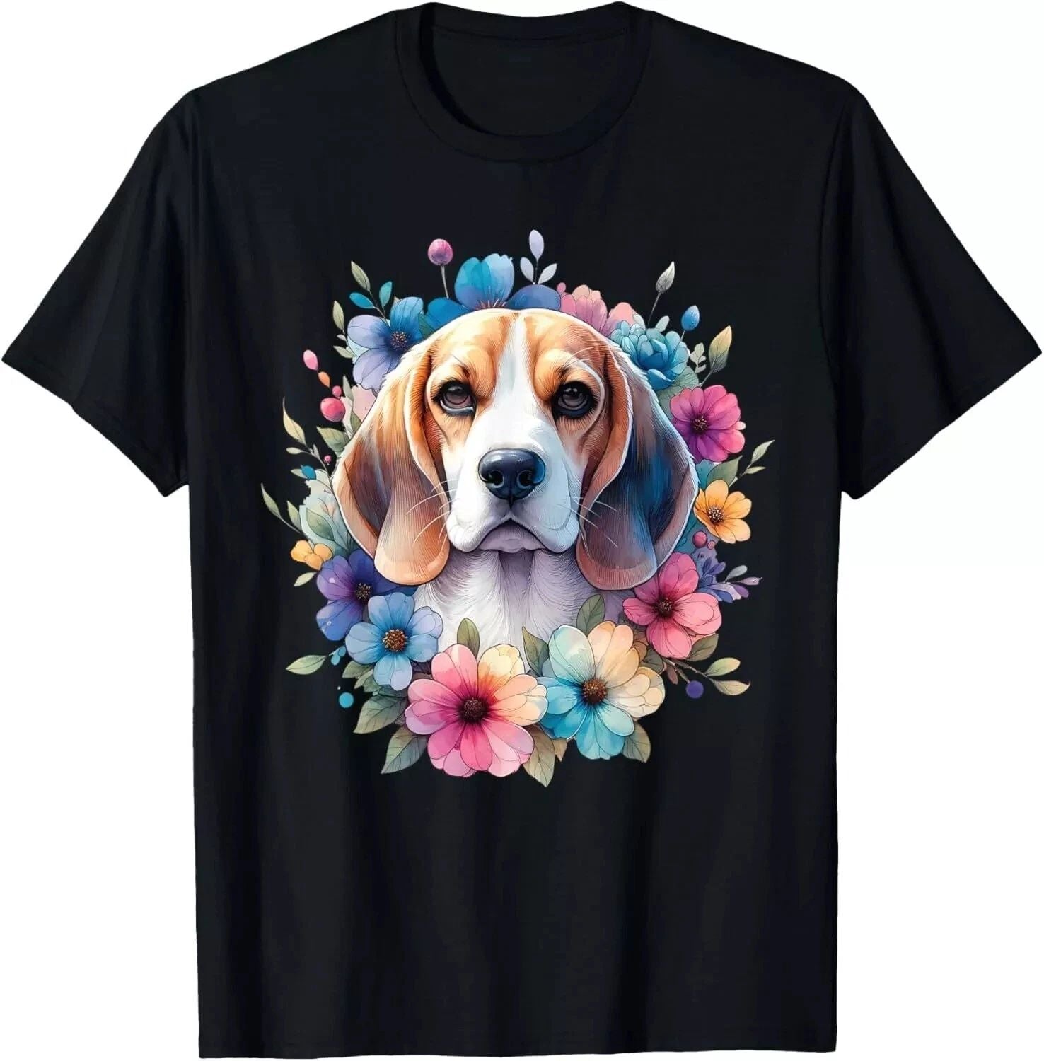 Floral Beagle Mom Dog Lovers Cute Mama Puppy Mother's Day T-Shirt