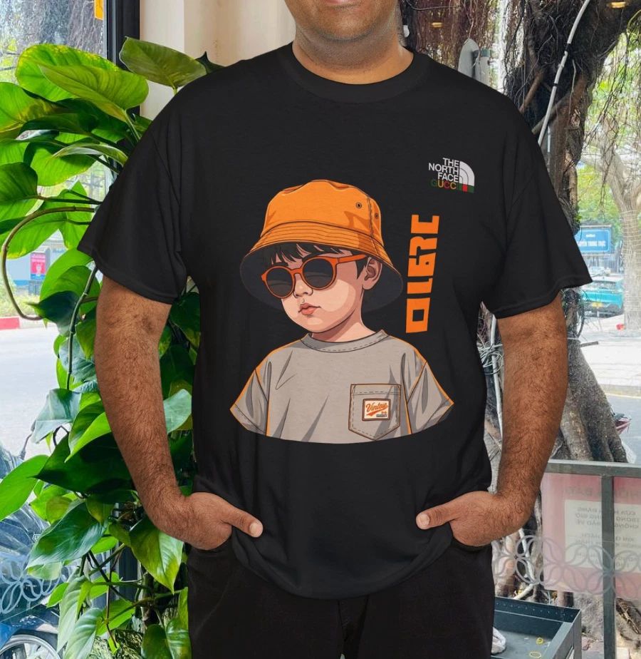 Stylish Unisex Heavy Cotton Tee with Graphic Design Trendy T-Shirt