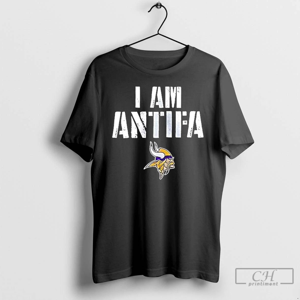 Classic Minnesota Vikings I Am Antifa Against T Shirts