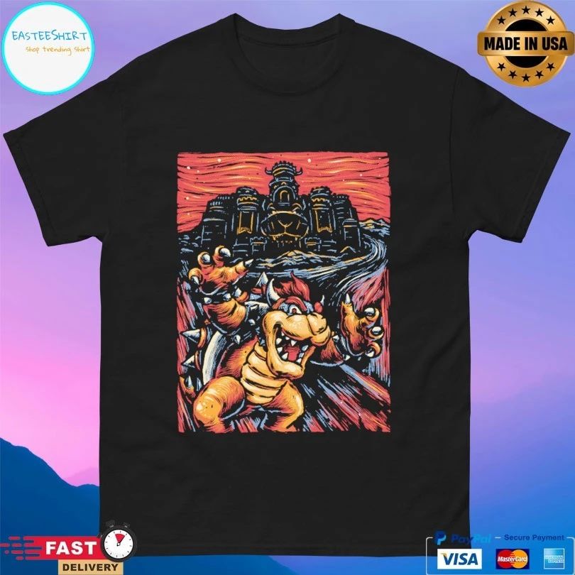 Bowser X Edvard Munch’s The Scream For The Princess T-shirt