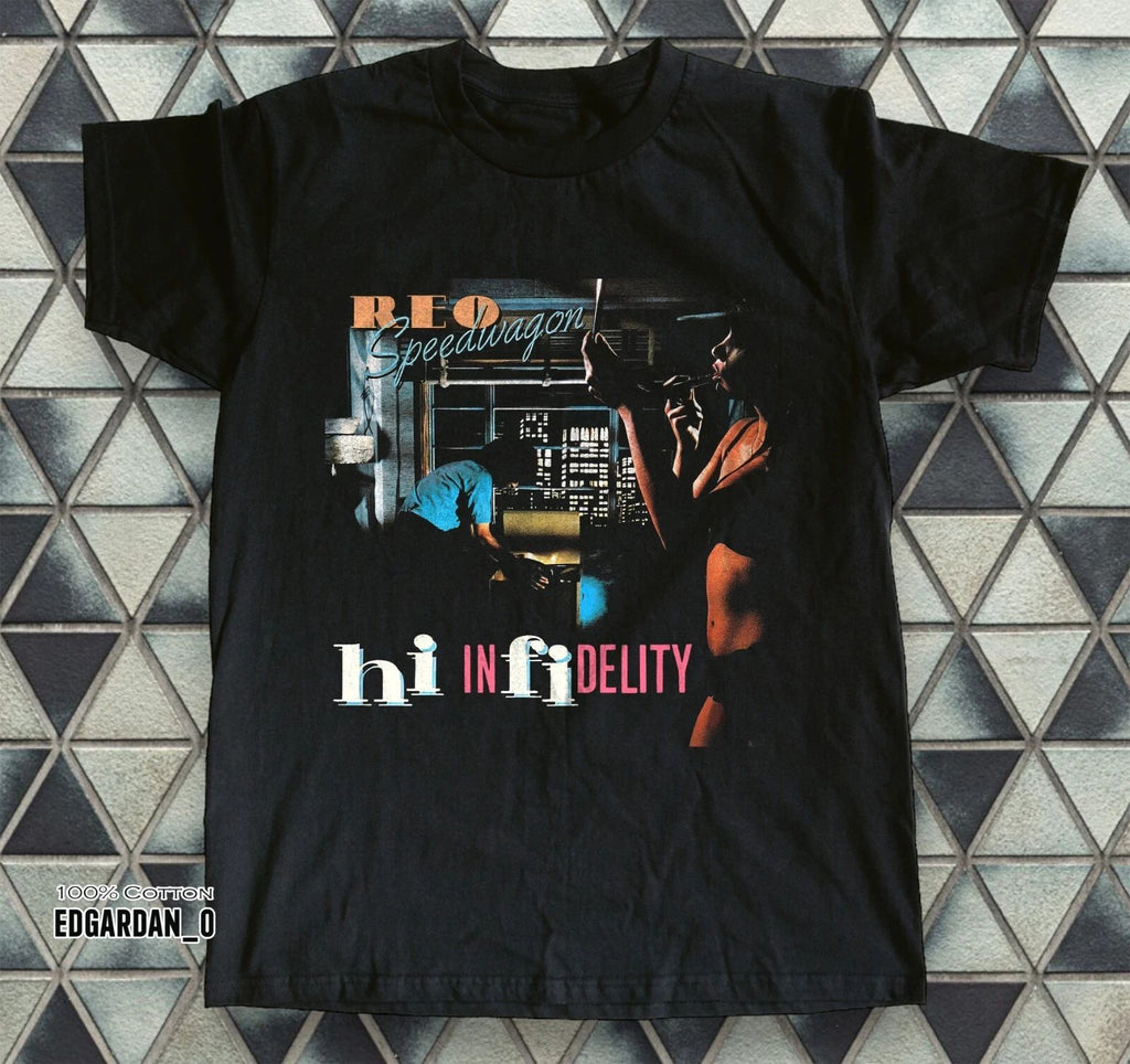 REO Speedwagon - Hi Infidelity Albums Rock Music Black T-shirt S-5XL