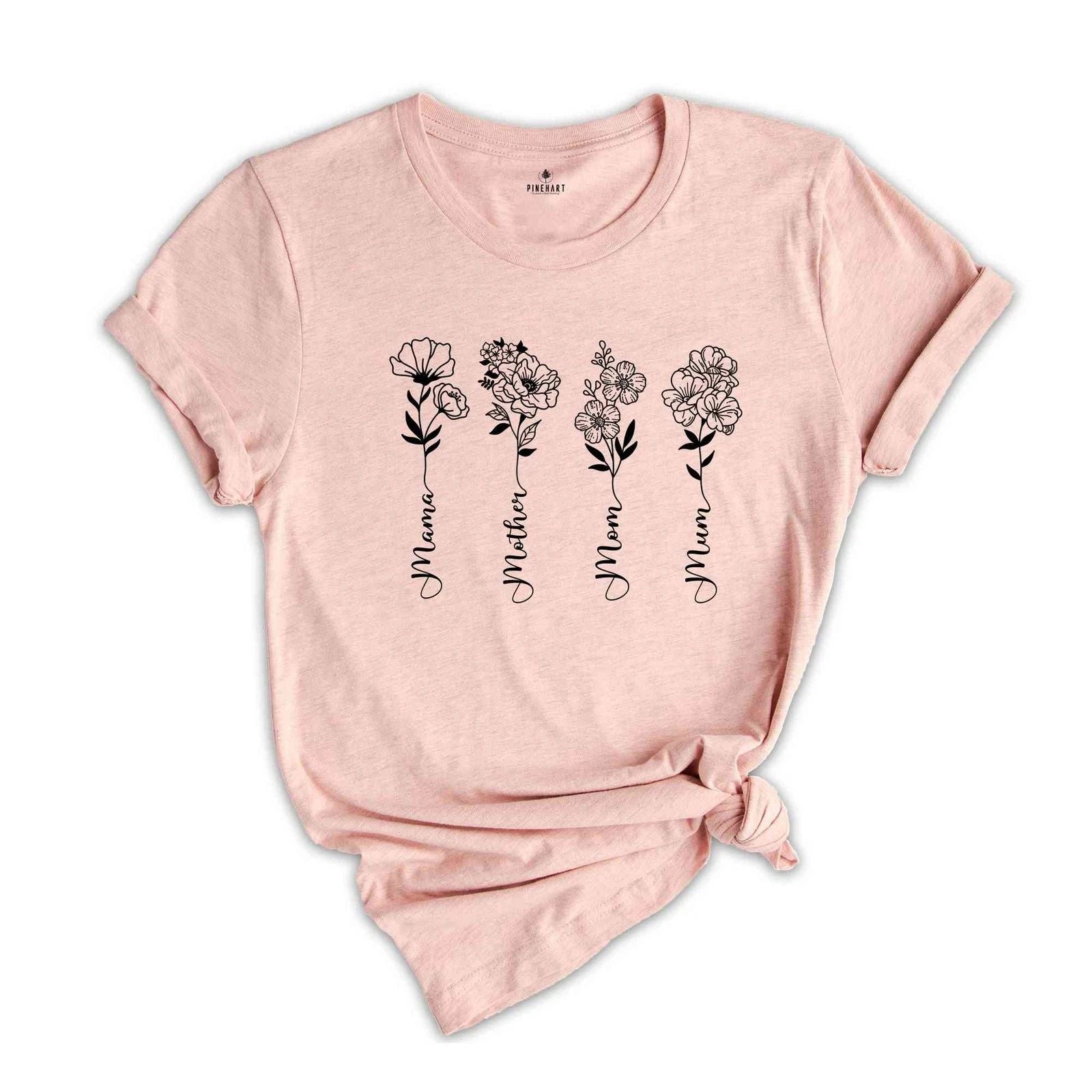 Floral Mother's Day Shirt, Mother's Day Gift, Cute Mom TShirt, New Mom Gift, Mam