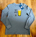 NWT Life Is Good Men T-Shirt Keep It Simple Golf Beer Cotton Gray Long Sleeve M
