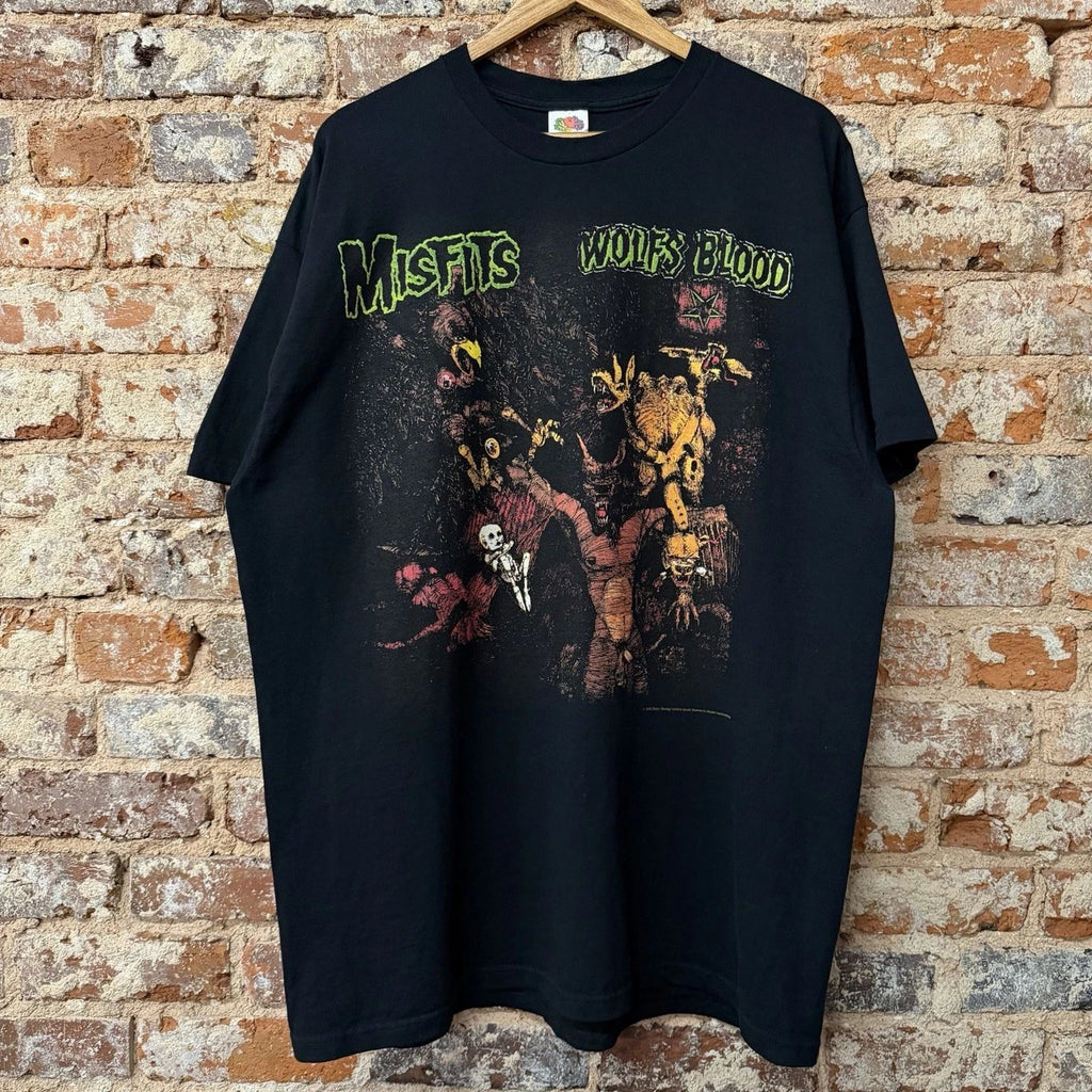 Vintage 2005 Misfits Wolf’s Blood T-Shirt Black Punk Rock Music S-5XL