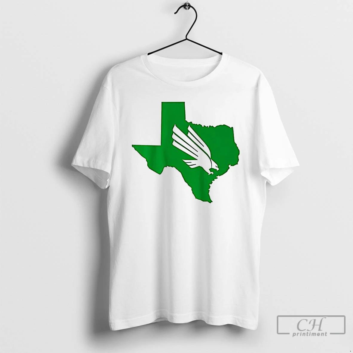 Classic North Texas Mean Green Football Texas Diving Eagle Logo T Shirts