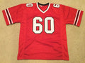 Custom Tommy Nobis Red Mesh Football Jersey