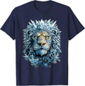 Frost Lion with Ice Fantasy Animal Snow Season Cold Winter T-Shirt