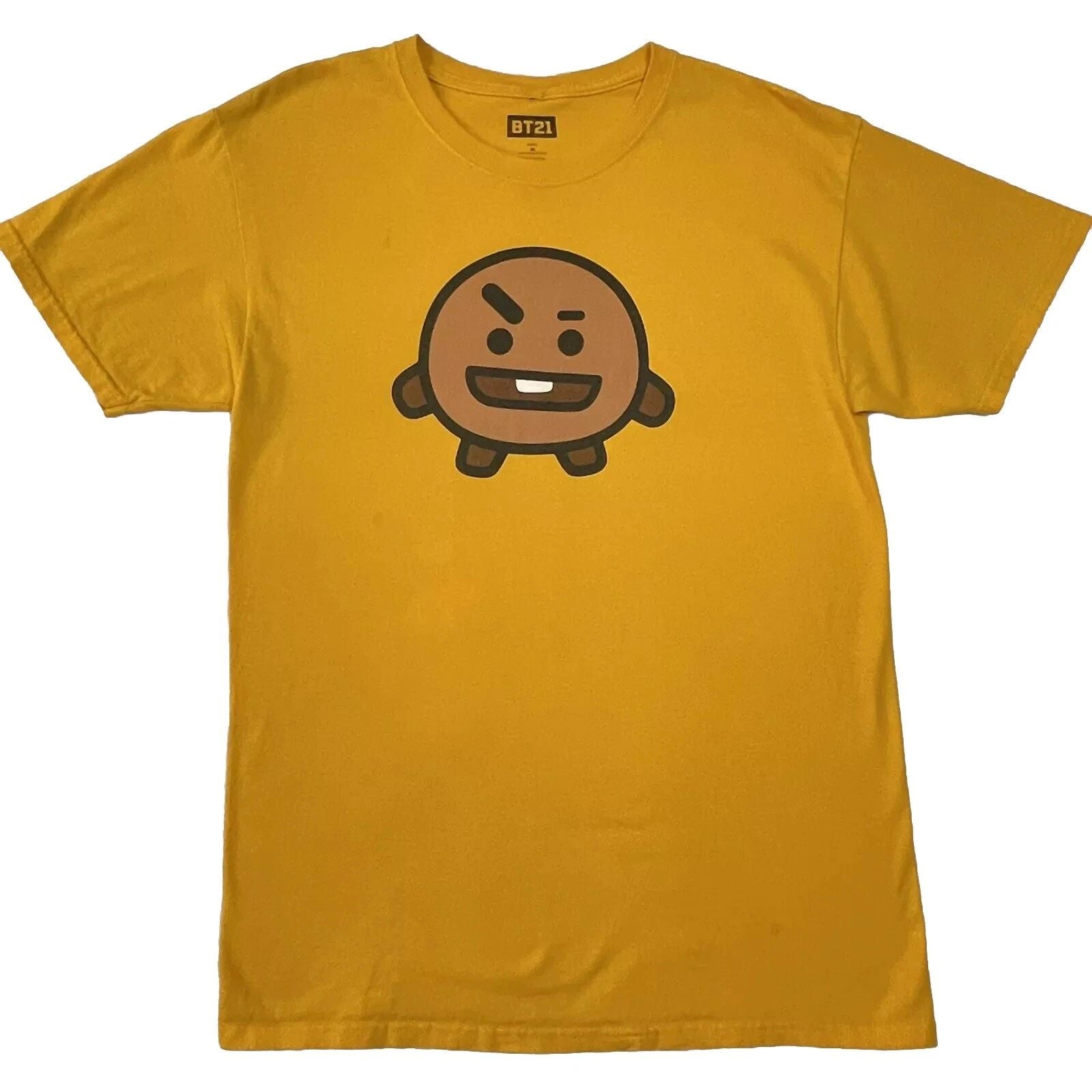 BT21 Shooky Tshirt Size Medium Official Gold Crunchy Squad HipHop Universtar